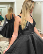 Classy Satin A Line Short Homecoming Dress Girls Graduation Party Prom Gown