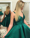 Classy Satin A Line Short Homecoming Dress Girls Graduation Party Prom Gown
