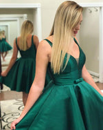 Classy Satin A Line Short Homecoming Dress Girls Graduation Party Prom Gown