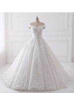Siaoryne Off the Shoulder Lace Women Bridal Dresses for Wedding with Beading WD229