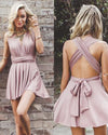 Sexy Short Party Dress Chiffon V Neck Girls Cocktail homecoming Gown