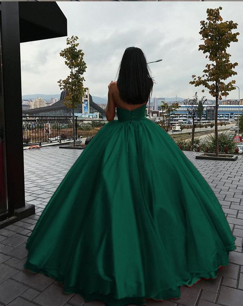Fashion Hot Ball Gown Prom Dresses Sweetheart Corset Green/Red PL6211