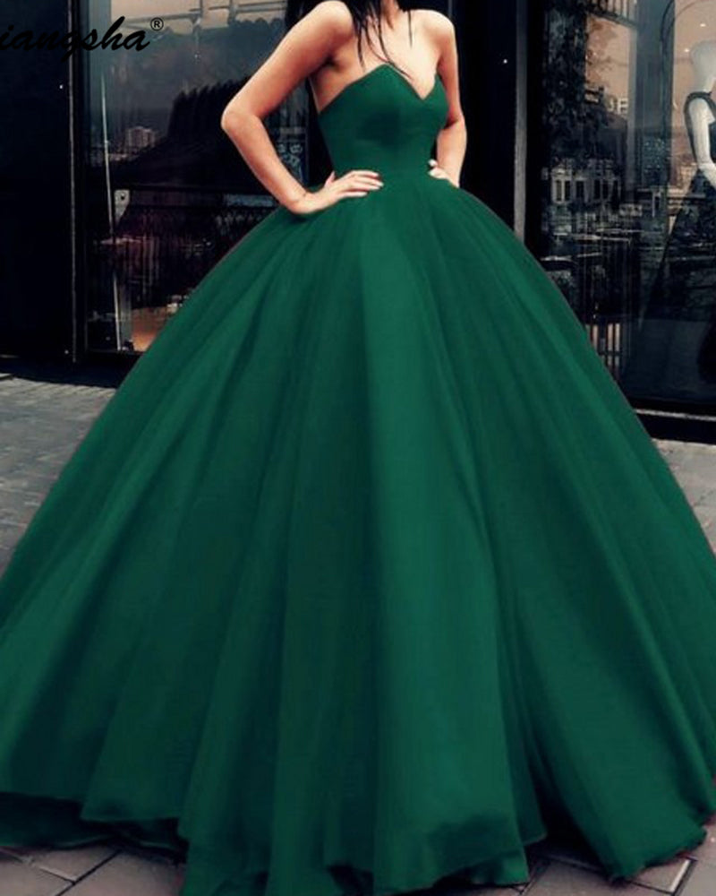 Fashion Hot Ball Gown Prom Dresses Sweetheart Corset Green/Red PL6211