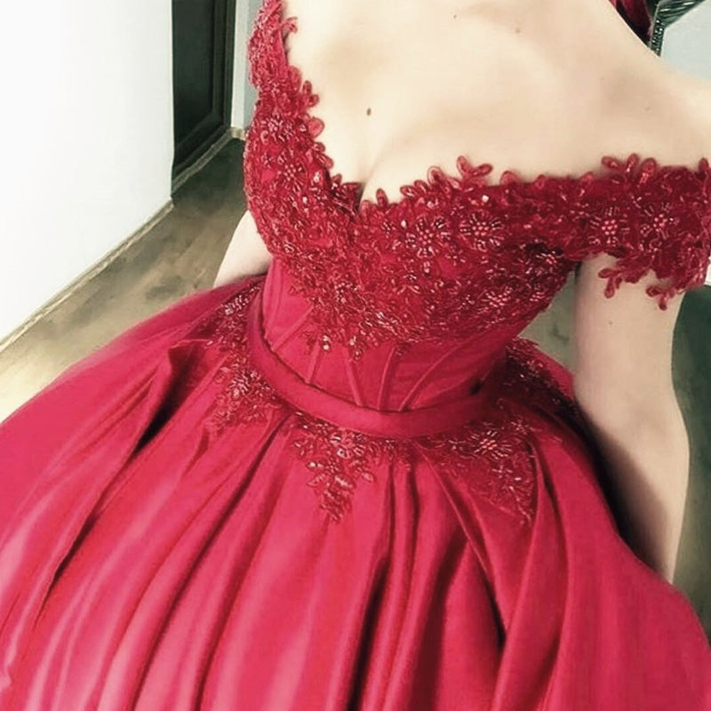 Luxury Ball Gown Wedding dress Burgundy Bridal Reception Dress Formal Siaoryne Luxury Ball Gown Wedding dress Burgundy Bridal Reception Dress Formal Siaoryne