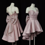 High Low Spaghetti Straps Nude Pink 8th Grade Prom Dresses Girls Junior Homecoming Gown