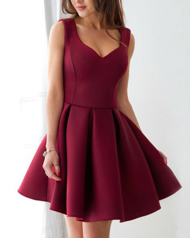 8th Grade prom Dress Short for Teens Burgundy Red Homecoming Party Gown with Straps