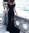 Royal Blue Mermaid Long Prom Party Dresses with slit for Women 2019 PL478