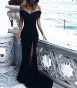 Royal Blue Mermaid Long Prom Party Dresses with slit for Women 2019 PL478