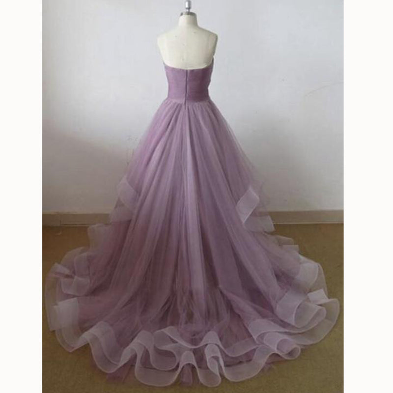 Elegant Tulle Sweetheart Ruched A Line Prom Dresses 2020 Formal Wear Vestido