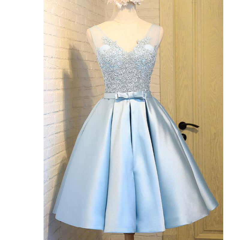 SP0212 Vestido De encaje con apliques De encaje Vestido De fiesta corto Vestido De fiesta De graduación Vestido De graduación 2018 