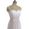 Sexy Spaghetti Straps Long Flowing Bohemian Bridal Dress Summer Wedding Gown with Lace Appliqes Vestido De Novias