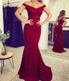 Siaoryne Fitted Women Long Evening Party Gowns ,Off Shoulder Lace Prom Dresses PL8544
