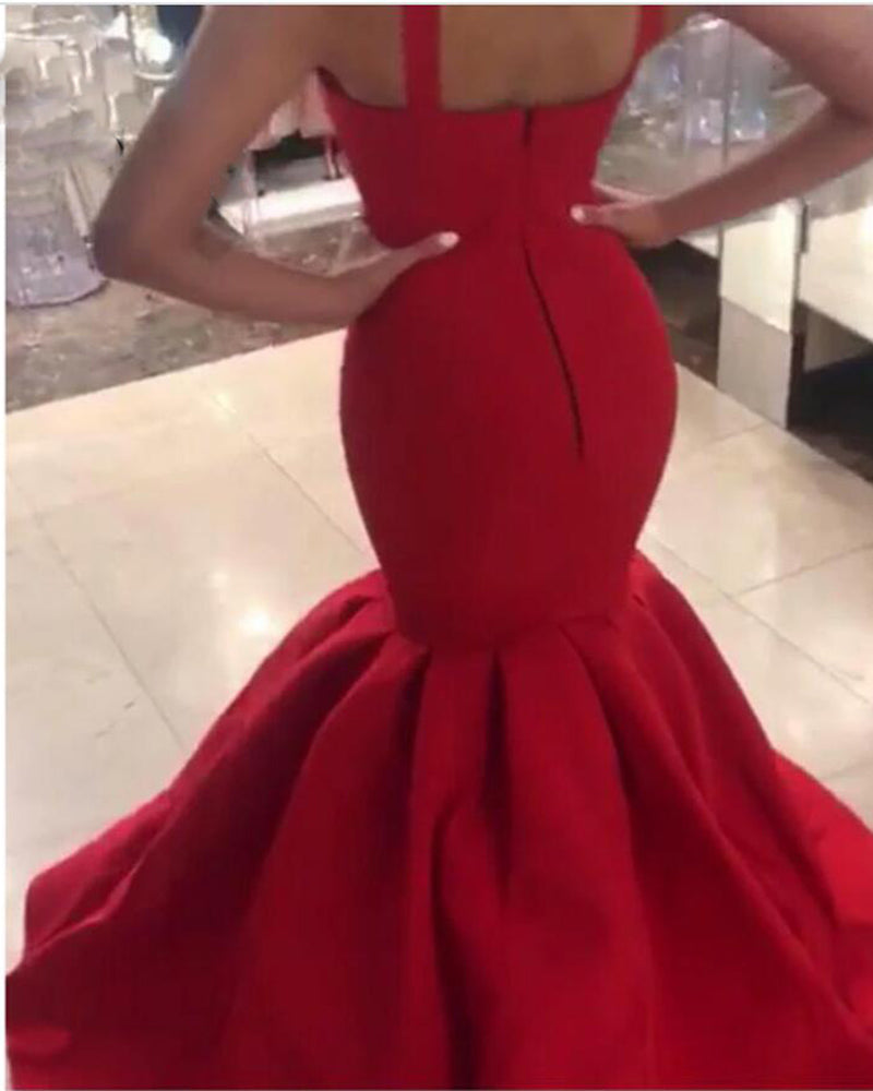 Sexy Mermaid Prom Dress Long 2020 Women Evening Formal Wear  with Straps PL2014