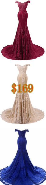LP7891 Gorgeous  Evening Long Dress off the Shoulder Lace Formal Prom Gowns,2018 Vestido De Festa Longo