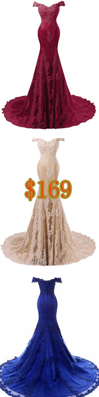 LP7891 Gorgeous  Evening Long Dress off the Shoulder Lace Formal Prom Gowns,2018 Vestido De Festa Longo