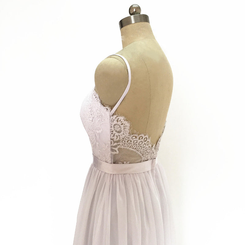 Sexy Spaghetti Straps Long Flowing Bohemian Bridal Dress Summer Wedding Gown with Lace Appliqes Vestido De Novias