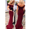 Wine Red Lace Prom Dress Formal Evening Dress Women Long Party Gown LP700