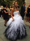 Siaoryne LP0928 Sweetheart Black and White Ball Gown Quinceanera Dress Girls formal prom Gown