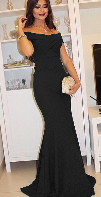 Elegant  Off Shoulder Robe De Soiree Mermaid Burgundry Evening  Long Dress Prom Gown 2020