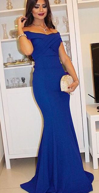 Elegant  Off Shoulder Robe De Soiree Mermaid Burgundry Evening  Long Dress Prom Gown 2020