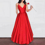 Amazing Elegant A Line Dark Red Satin Prom dress Girls Graduation Gown 2022 Party Dress LP856