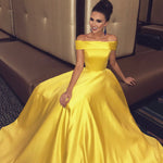 Siaoryne LP1129 Off the Shoulder A Line Prom Dress 2018,Satin Girls Formal Dresses Long Graduation Gown
