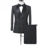 Slim Fit Shawl Lapel Men Suit Groom Wear Wedding Suits Tuxedo Blazer(Jacket+Pants+Tie)