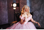 Siaoryne LP1008 Ball Gown Quinceanera Dresses Pink Flowers Debutante Gown Sweet 16 Dresses