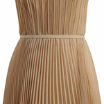 New Pleated Chiffon Halter Champagne Long Evening Dress Party Gown vestidos de festa noite