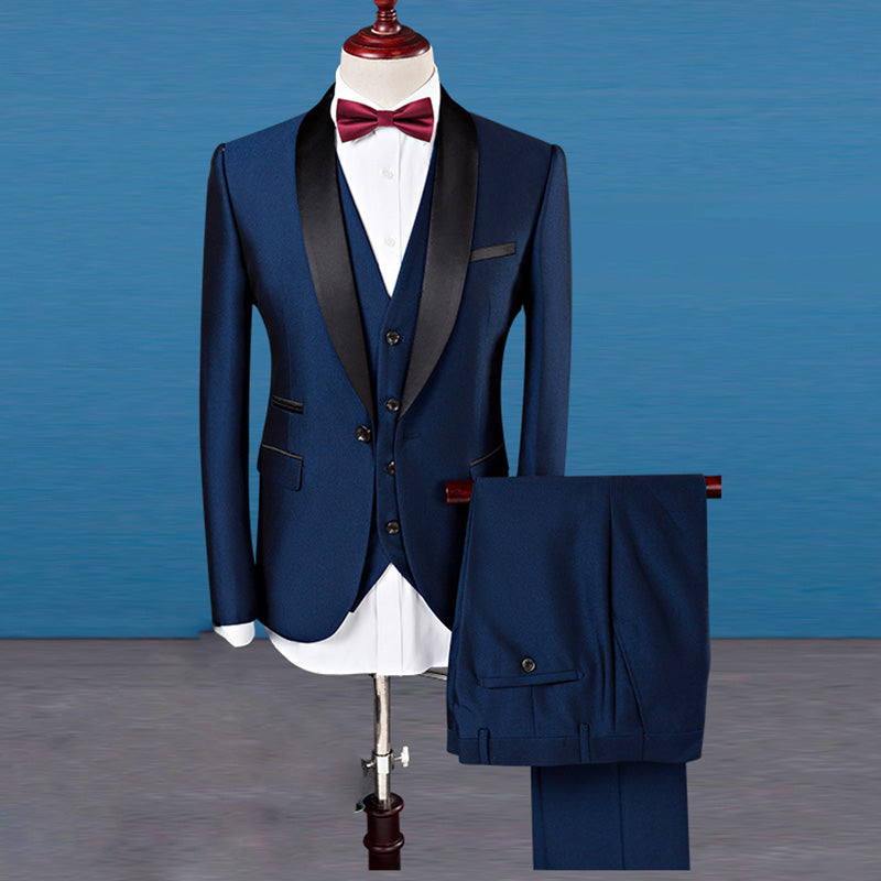 2022 Men Suits Groom Wedding Dress Tuxedos Tuxedo Slim Fit 3 Pieces(Jacket+Vest+Pant)