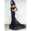LP6983 Breathtaking Sweetheart Black Mermaid Lace Evening Gown robe de soiree longue  2020 Formal Party Dresses