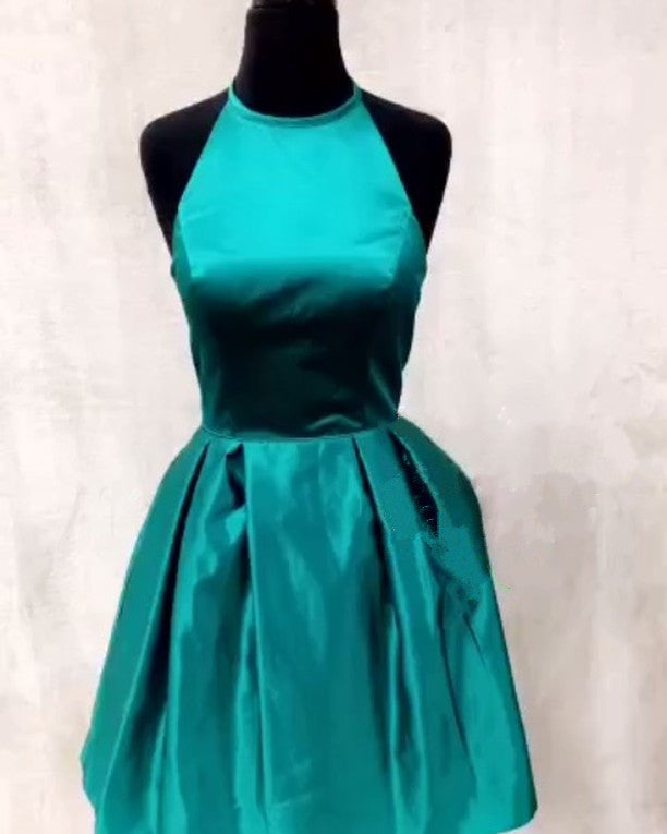 Siaoryne SP021 Halter New Green Blue Short Cocktail Homecoming Prom dresses for Girls