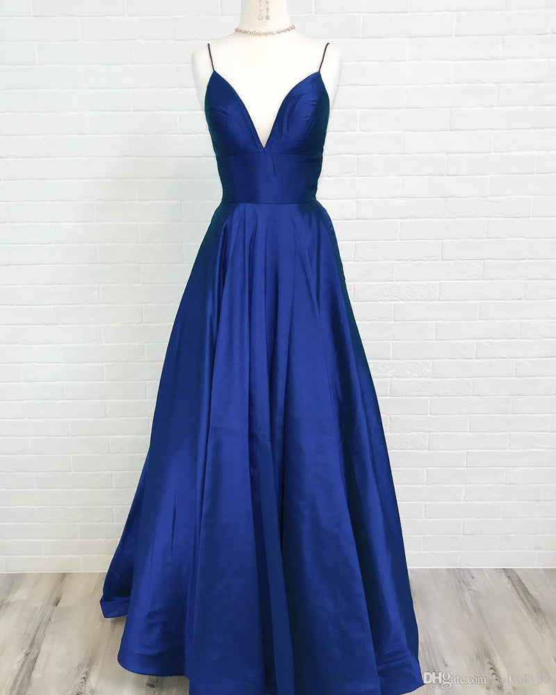 Burgundy Pocketed Basic Simple Prom Dresses Satin A Line Party Graduation Senior Gown with Straps PL10430