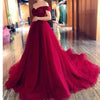 Charismatic Ball Gown Court Train Prom dresses off the shoulder Elegant Gown Engagement Dresses