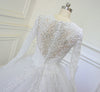 New Vintage Long Sleeves Lace Ball Gown Bridal Wedding Dress  WD6642