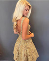 Siaoryne SP0822 Champagne Lace Homecoming Prom dresses 2018
