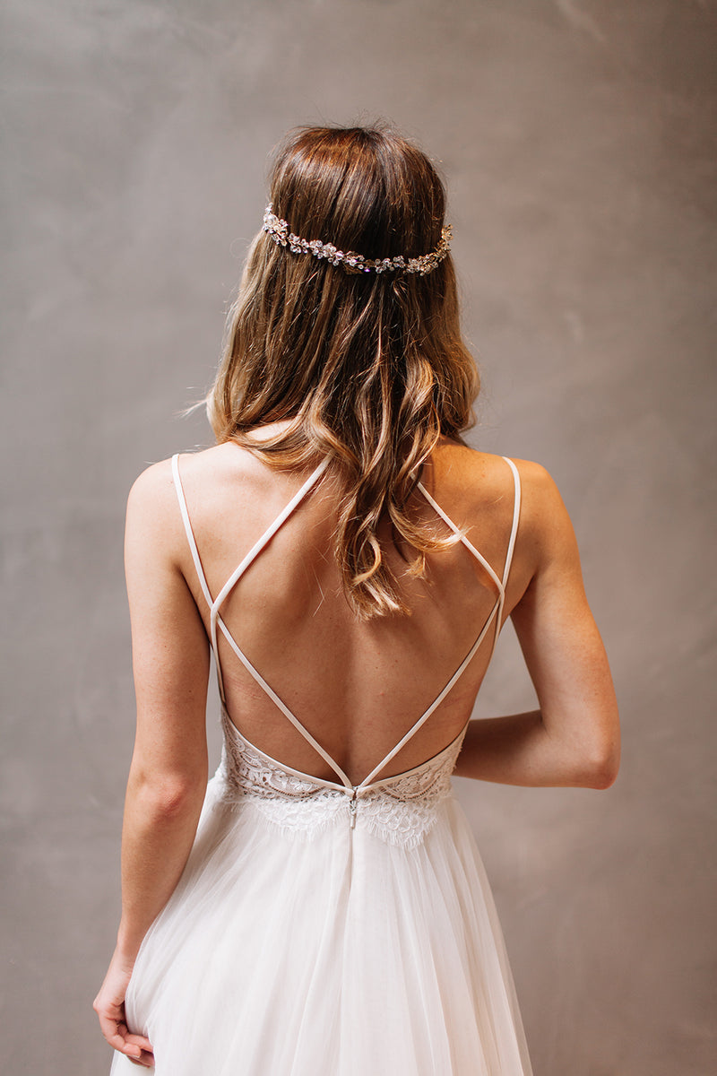 Siaoryne WD0823 Sexy Spaghetti Straps Long Beach Wedding Dresses lace Boho Bridal Dresses