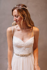 Siaoryne WD0823 Sexy Spaghetti Straps Long Beach Wedding Dresses lace Boho Bridal Dresses