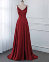 Silk Feeling Satin  Spaghetti Strap Long Prom Dresses 2019 PL2103