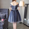Off Shoulder Short Sleeves Lace Beaded Junior Homecoming Dress Graduation Dress 8th Grade vestido curto de renda