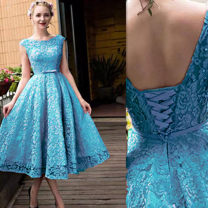 Sweet Cap Sleeves Pink Lace Short Prom Dresses Knee Length Evening Party Gown with beads Curto Vestido