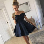 Lovely 2022 Dark Red Off the Shoulder Short  Graduation Prom Dress 8th Grade Junior Prom Gown