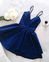 Spaghetti Straps Black Short Prom Dresses Graduation Gown SP320