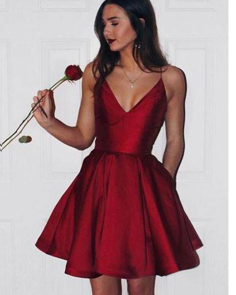 2022 Red Short Graduation Dress Junior Girls Short Prom Gowns SP665