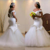 Siaoryne WD010 Sexy Mermaid Satin Tulle Wedding Dress Custom made Plus Size gowns for bride with beading