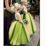 LP3379 Country Style Two Tunes Colorful Flower Girls Dress Little Girls Formal Gown Pageant Dress for Child