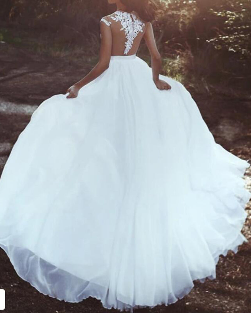 Siaoryne Sexy Slit Ivory Lace Beach Wedding Dress bridal Gowns Vestido De Novias 2020 WD1912