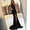 Trendy Jersey Fit Dress Red Prom Dresses Sexy Open back Split Leg Evening Party Dress 2018