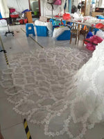 Siaoryne WD011 Luxury wedding Dress with Crystal Heavy Beading Long Sleeves Bridal Gown