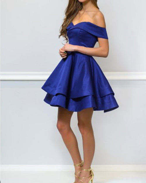 Lovely Red /Blue 8th Grade Prom Dress Short Graduation /Homecoming Gown SP6652